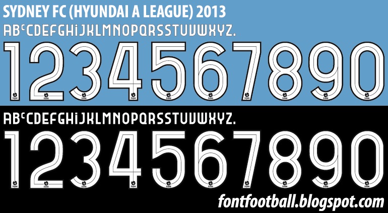 Пример шрифта Sydney FC #1